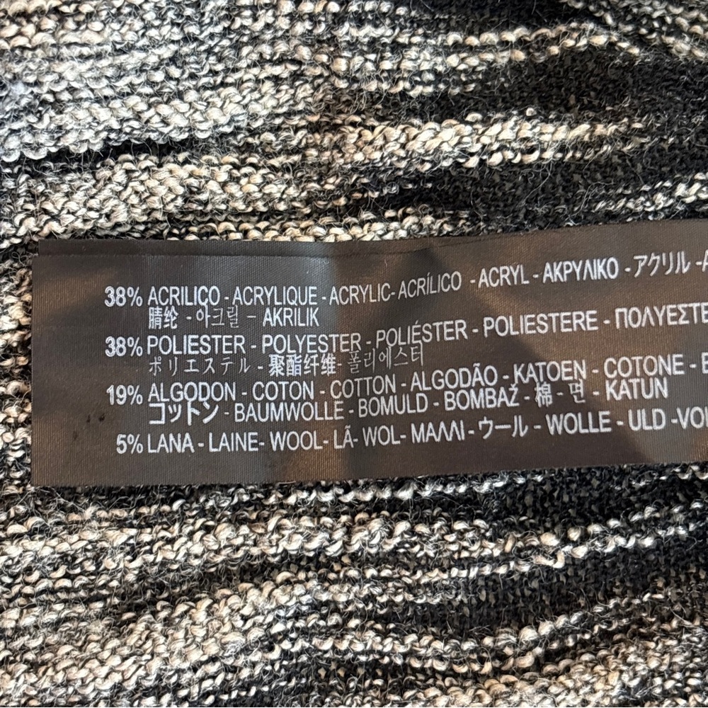 ZARA Waterfall Cardigan Sweater Women’s Size Medium Knit Open Front - Picture 5 of 7
